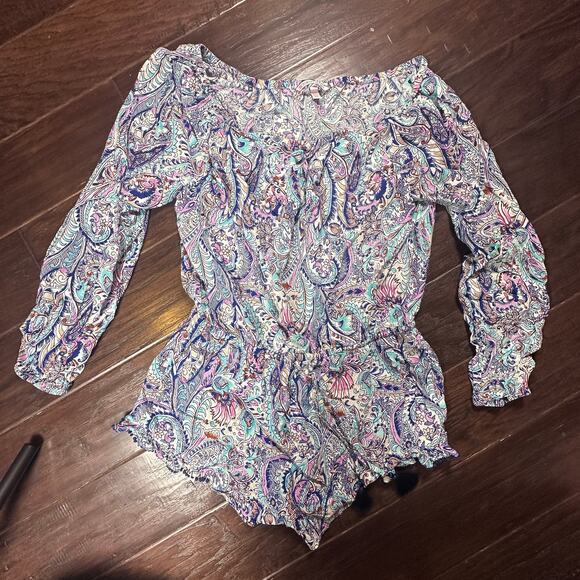 Victorias Secret Paisley Tassel Sleep Romper S • 100% Viscose • MSRP $55 - Picture 1 of 6